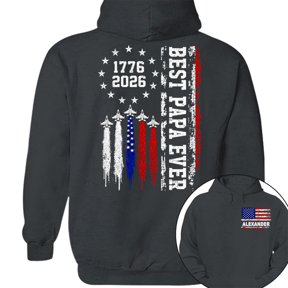 Customized Best Dad Ever 250th America Anniversary Shirt, Gift For Father's Day L0411 VH01