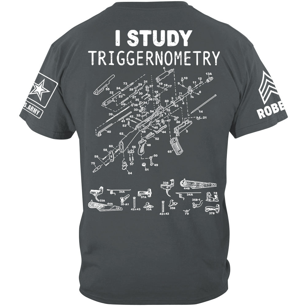 AK-47 Schematic I Study Triggernometry Custom Shirt For Veteran H2511