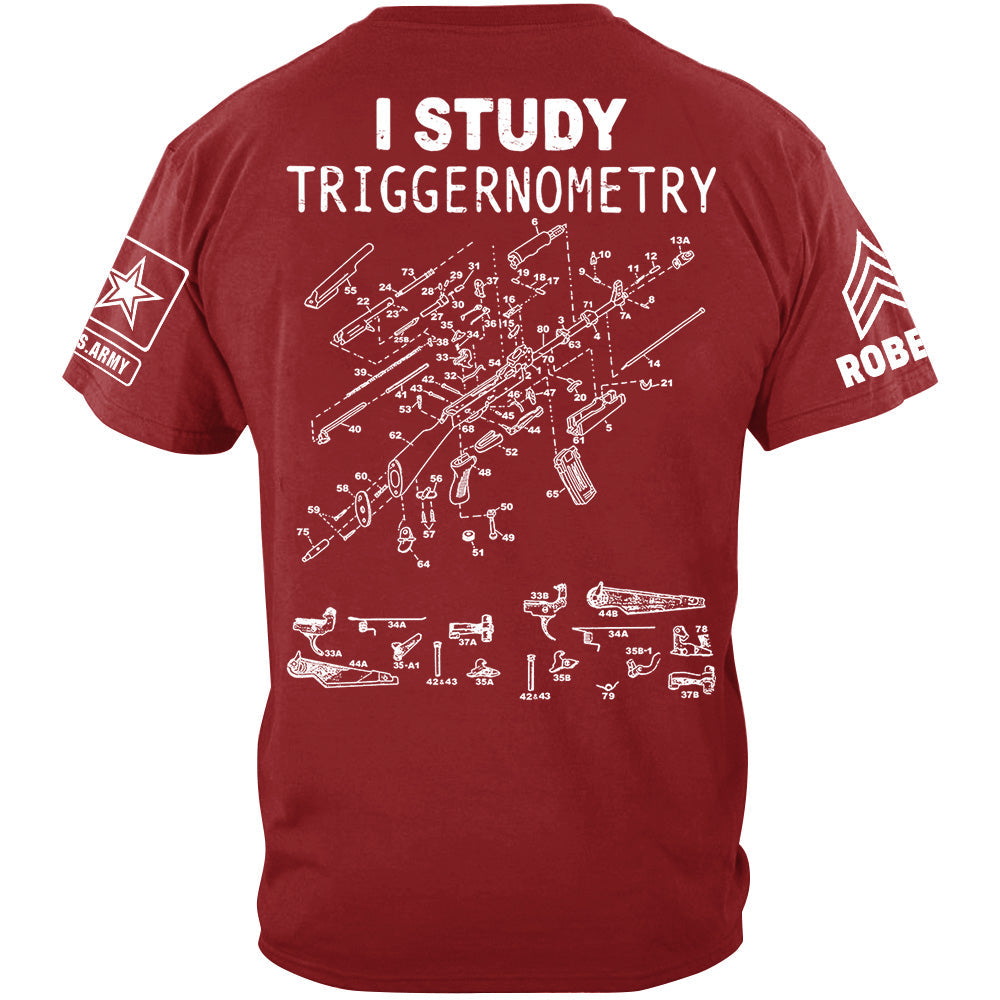 AK-47 Schematic I Study Triggernometry Custom Shirt For Veteran H2511