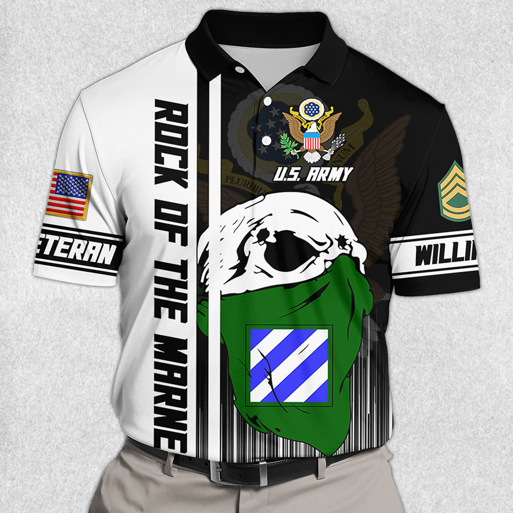 US Veteran Arms Skull Scarf Flag Personalized All Over Print Shirt Custom All Branches Gift For Veteran H2511