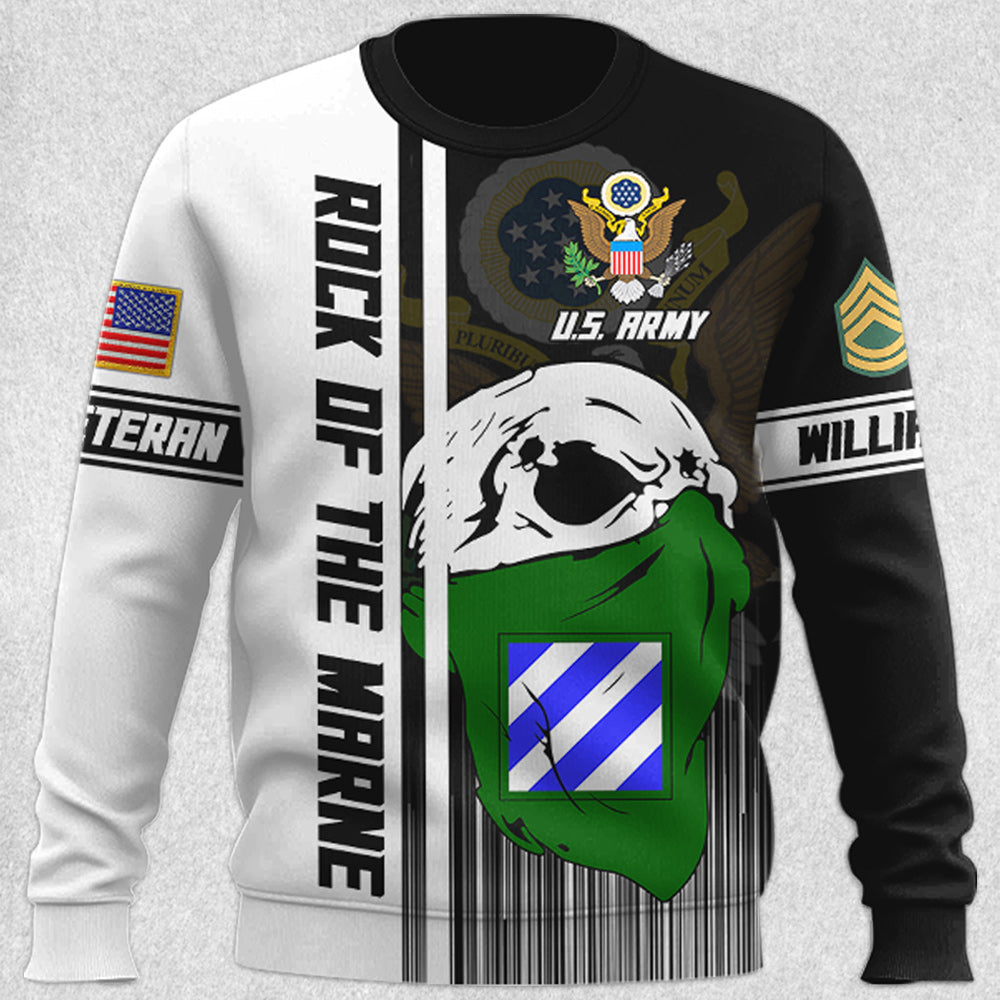 US Veteran Arms Skull Scarf Flag Personalized All Over Print Shirt Custom All Branches Gift For Veteran H2511