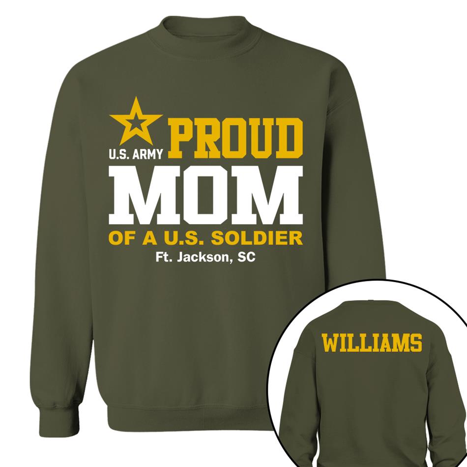 Proud Mom Of A US Soldier Shirt For Proud Mom Dad Custom Graduate Picture Shirt Military Family Matching Shirt H2511 Trna
