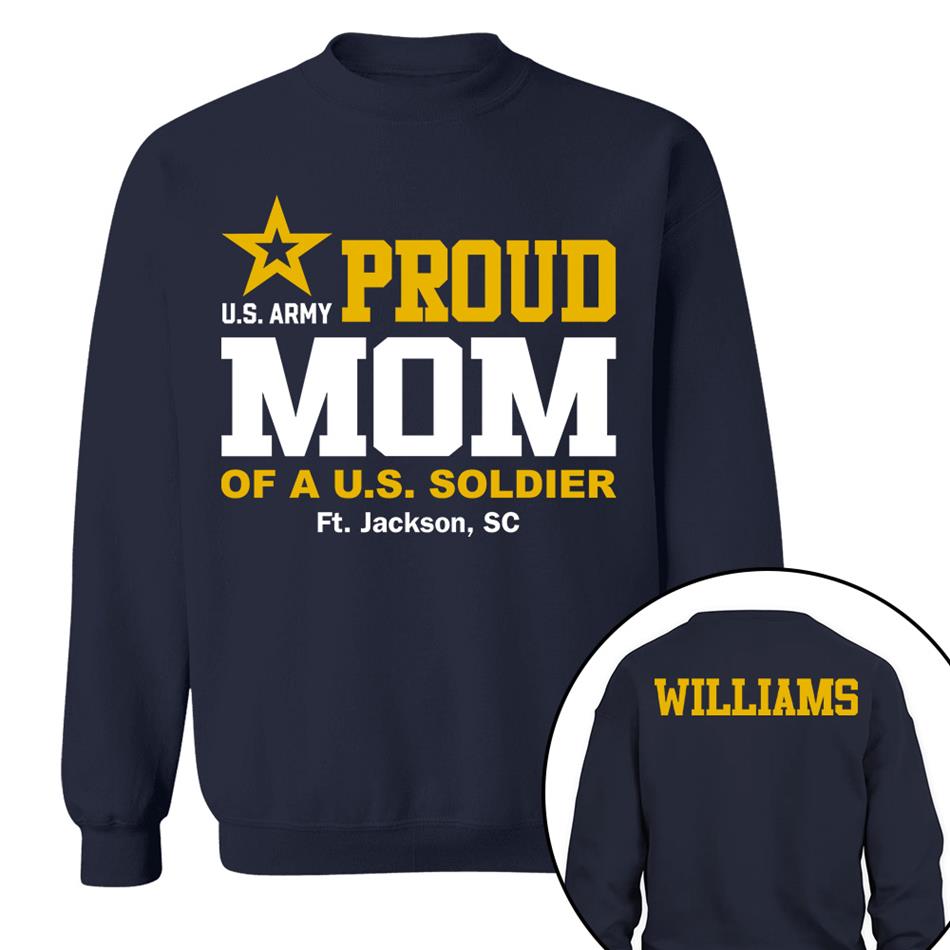 Proud Mom Of A US Soldier Shirt For Proud Mom Dad Custom Graduate Picture Shirt Military Family Matching Shirt H2511 Trna