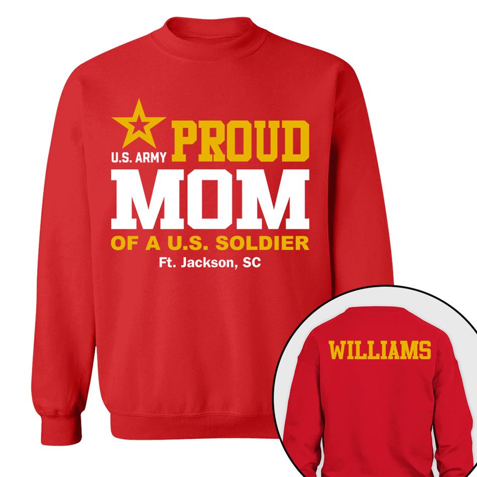 Proud Mom Of A US Soldier Shirt For Proud Mom Dad Custom Graduate Picture Shirt Military Family Matching Shirt H2511 Trna