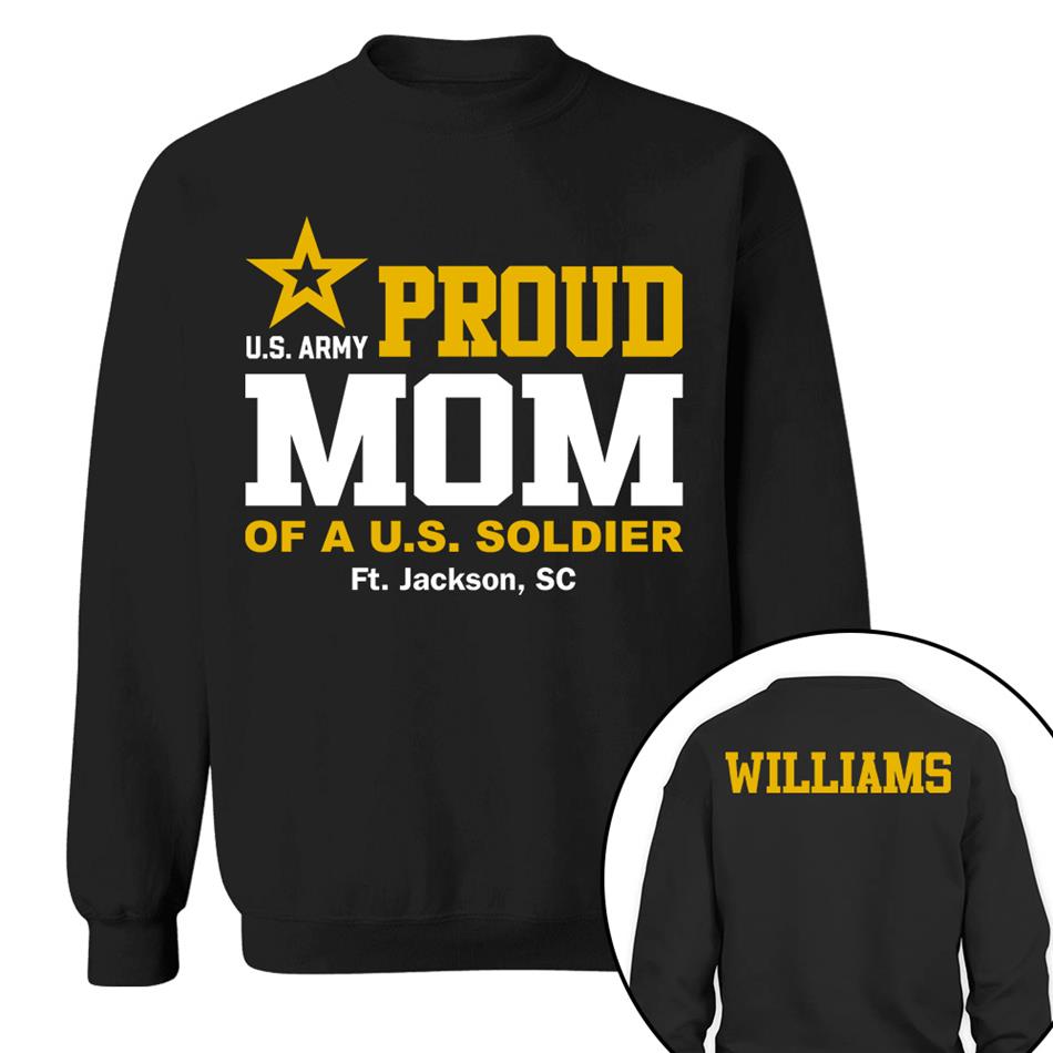 Proud Mom Of A US Soldier Shirt For Proud Mom Dad Custom Graduate Picture Shirt Military Family Matching Shirt H2511 Trna