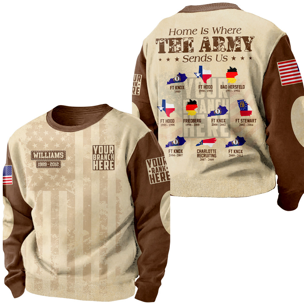 Home Is Where The Military Sends Us Personalized All Over Print Shirt For Veteran H2511