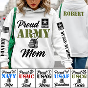 Proud Army Mom Wife Mama Custom All Over Print Shirt Hoodie Gift For Proud Military Family Shirt H2511