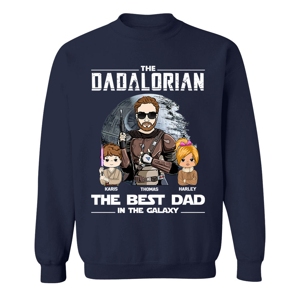 Personalized The Dadalorian The Best Dad In The Galaxy Shirt Gift For Dad - Birthday & Father's Day Gift