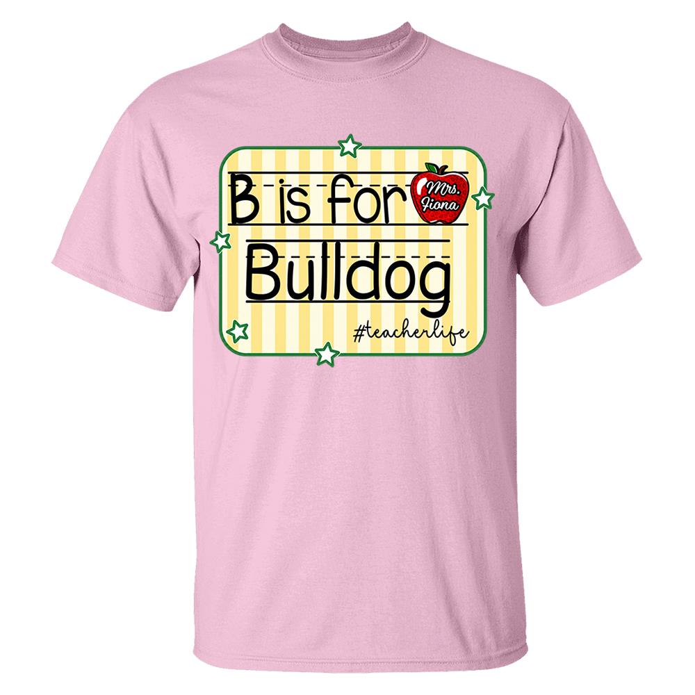 Personalized Retro Stripe School Mascot Custom Apple Name Teacher T-Shirt, Custom Gifts For Teacher Vr2 Nh00
