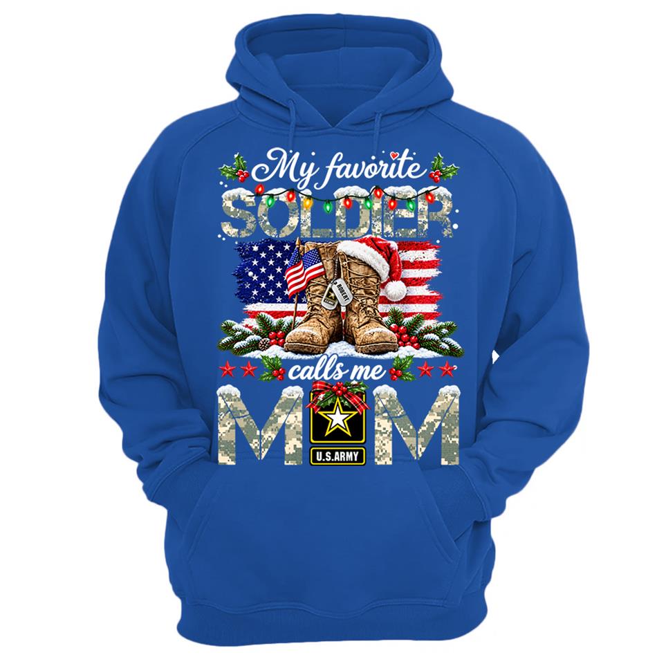 Personalized Shirt My Favorite Soldier Calls Me Mom Custom Shirt For Proud Army Mom Dad Grandma Family Christmas Shirt H2511 Trna KL07