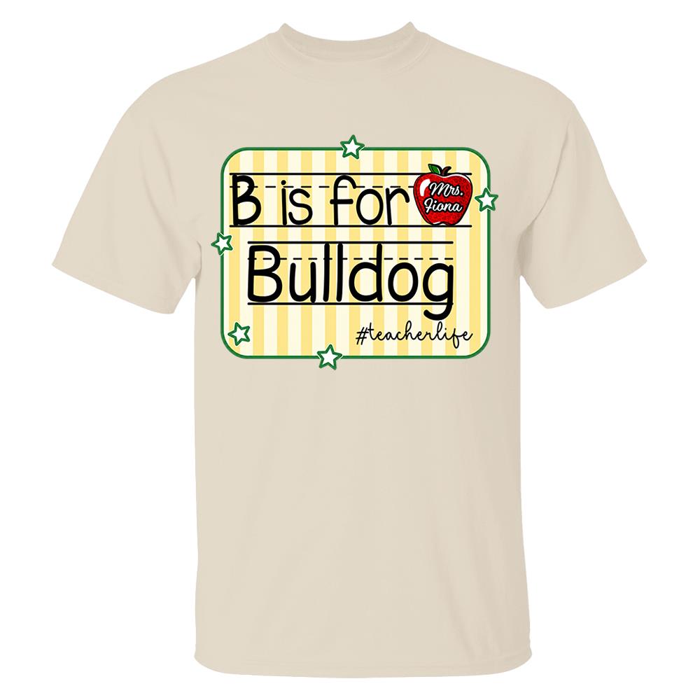 Personalized Retro Stripe School Mascot Custom Apple Name Teacher T-Shirt, Custom Gifts For Teacher Vr2 Nh00
