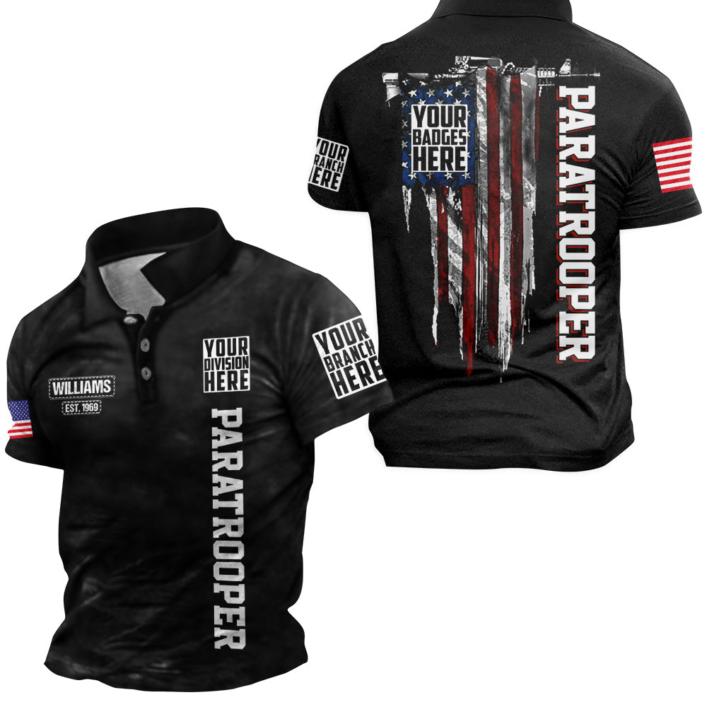 Military Veteran Tshirt Distressed American Flag USA Flag Personalized All Over Print Shirt For Veteran H2511