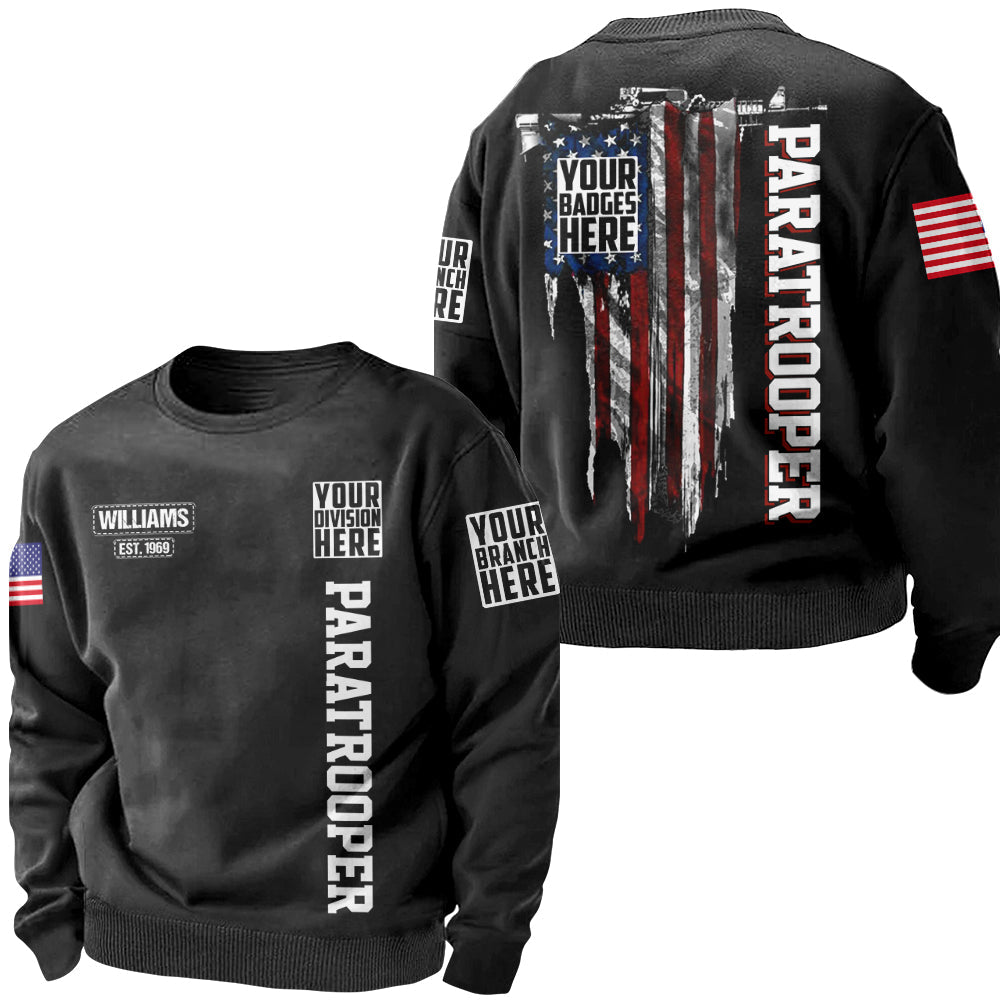 Military Veteran Tshirt Distressed American Flag USA Flag Personalized All Over Print Shirt For Veteran H2511
