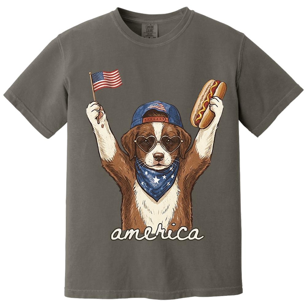 Custom Dog Cat Photo Shirt – Patriotic Pet Lover T-Shirt