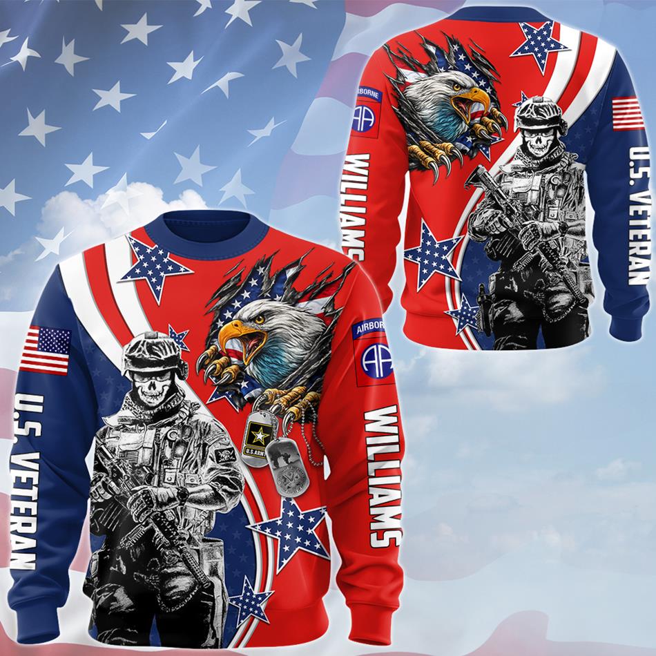 Bald Eagle Ripped Flag All Over Print Shirt 4th July Polo Custom Division Rank For Proud Patriot Soldier Veteran Shirt H2511 Trna