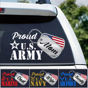 Proudly Support Custom Military Mom Decals Personalize Family Sticker H2511