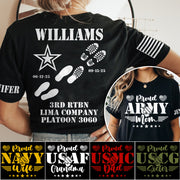 Proud Army Mom Dad Sister Family Members All Over Print Shirt Vr2 Custom Recruit Training Unit Designation Shirt For Proud Military Family Graduate Shirt H2511