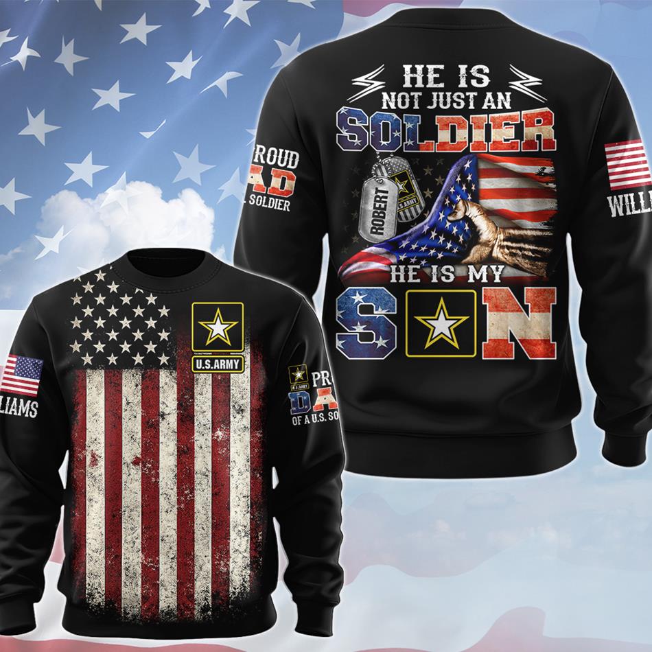 He Is Not Just A Soldier He Is My Son Custom All Over Print Shirt Polo Gift For Proud Military Dad Family Members H2511 Trna
