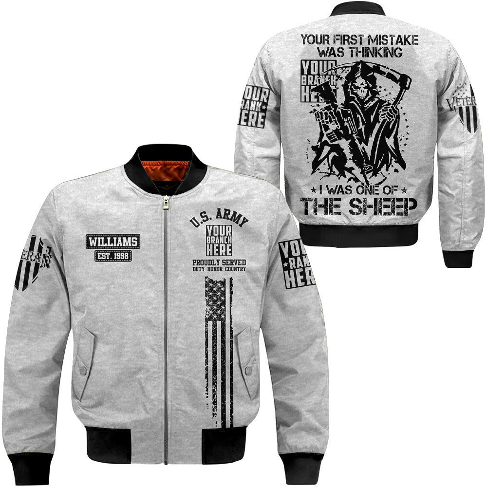 Your First Mistake Was Thinking I Was One Of The Sheep Personalized All Over Print Shirt For Veteran H2511