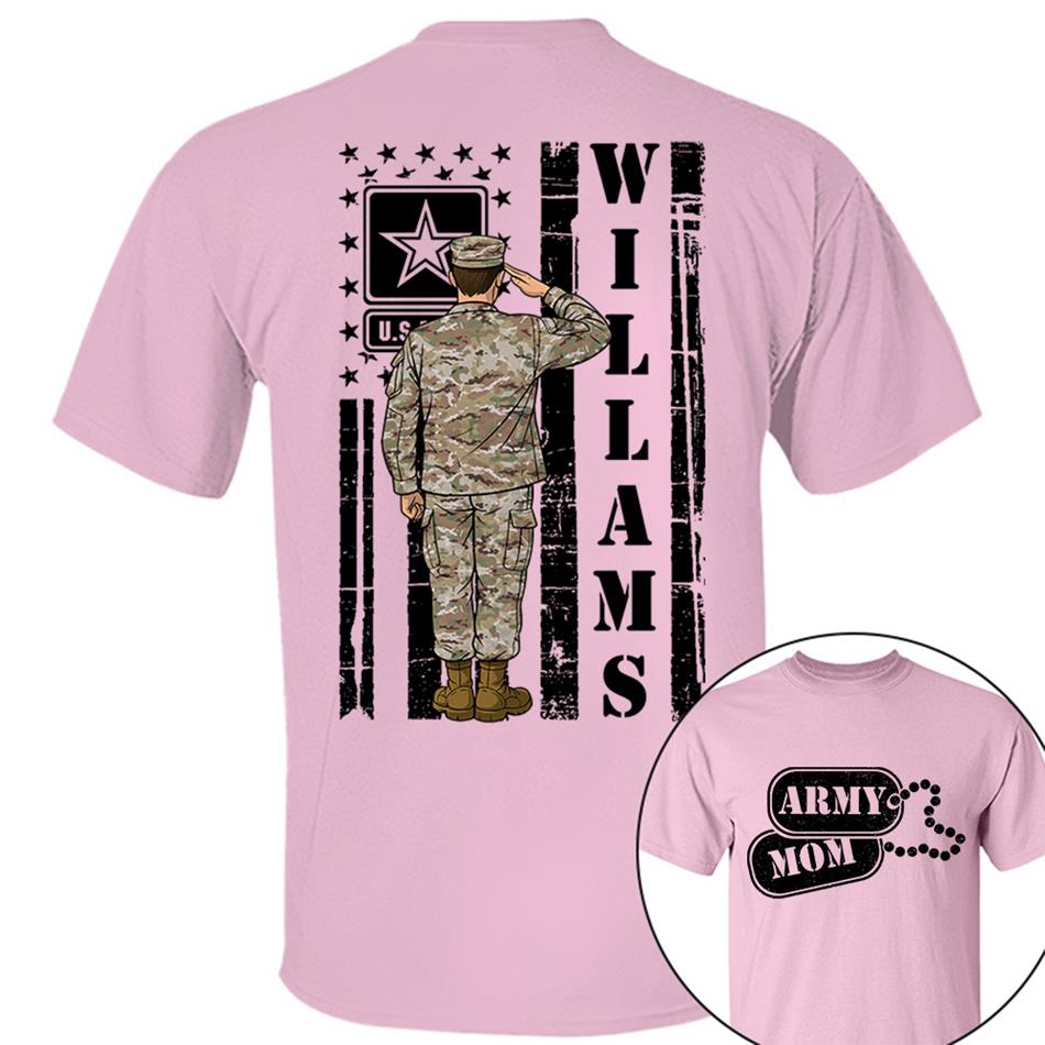 Proud Army Mom Military Family Shirt Personalize with any Military Branch and for Any Member H2511 Trna