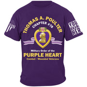 Custom Name Chapter Number Military Order Of The Purple Heart Shirt For Veteran Purple Heart Day Shirt H2511