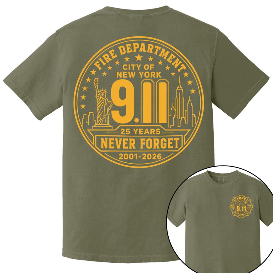 Never Forget Forever In Our Hearts 25 Years Anniversary The Bravest 2001-2026 9-11 Memorial Shirt For Firefighter H2511 Trna