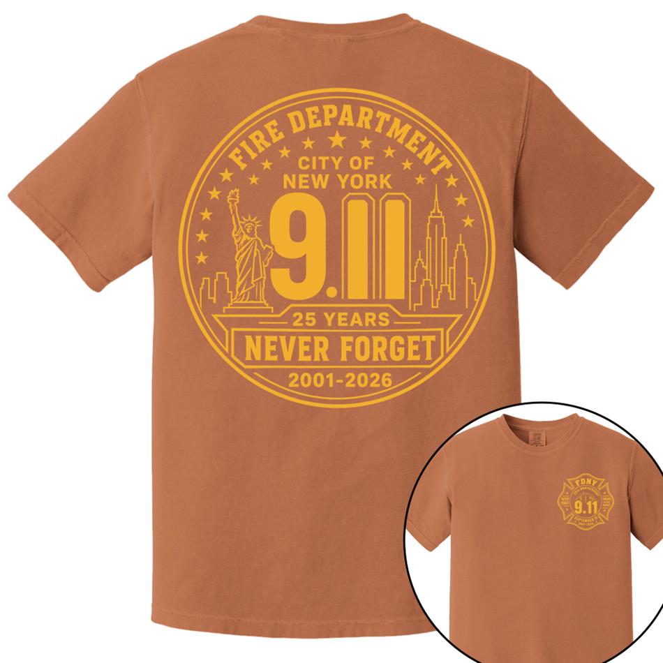 Never Forget Forever In Our Hearts 25 Years Anniversary The Bravest 2001-2026 9-11 Memorial Shirt For Firefighter H2511 Trna