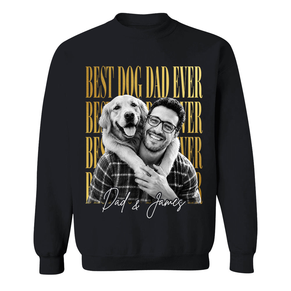 Best Dog Dad Ever, Personalized Shirt, Custom Photo Dad And Dog Gift For Dog Lovers T1807 VH01