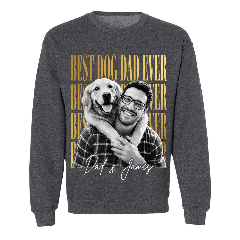 Best Dog Dad Ever, Personalized Shirt, Custom Photo Dad And Dog Gift For Dog Lovers T1807 VH01