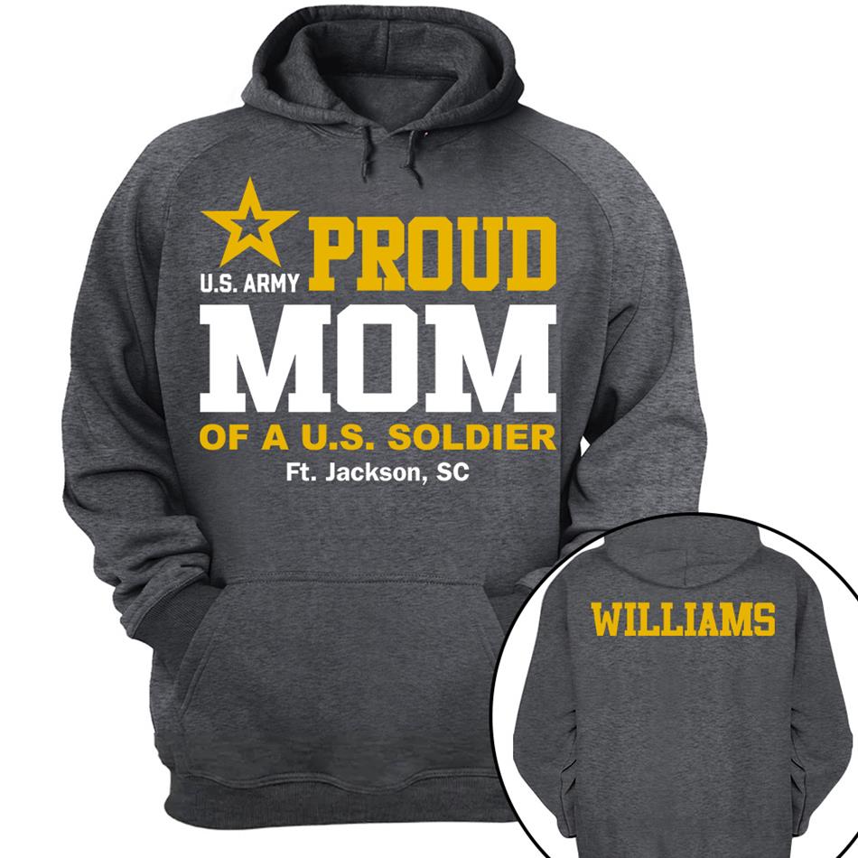 Proud Mom Of A US Soldier Shirt For Proud Mom Dad Custom Graduate Picture Shirt Military Family Matching Shirt H2511 Trna