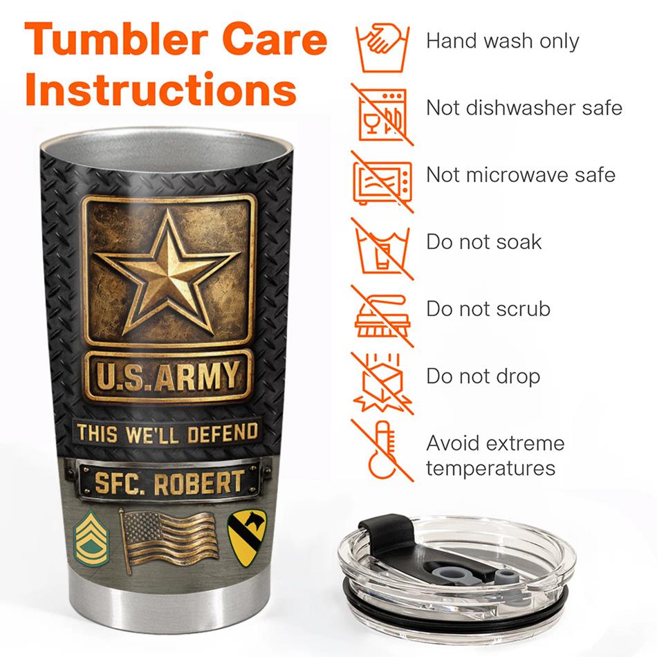 Veterans Creed Personalized Tumbler Military Veteran Gift Veteran Day Tumbler H2511 Trna