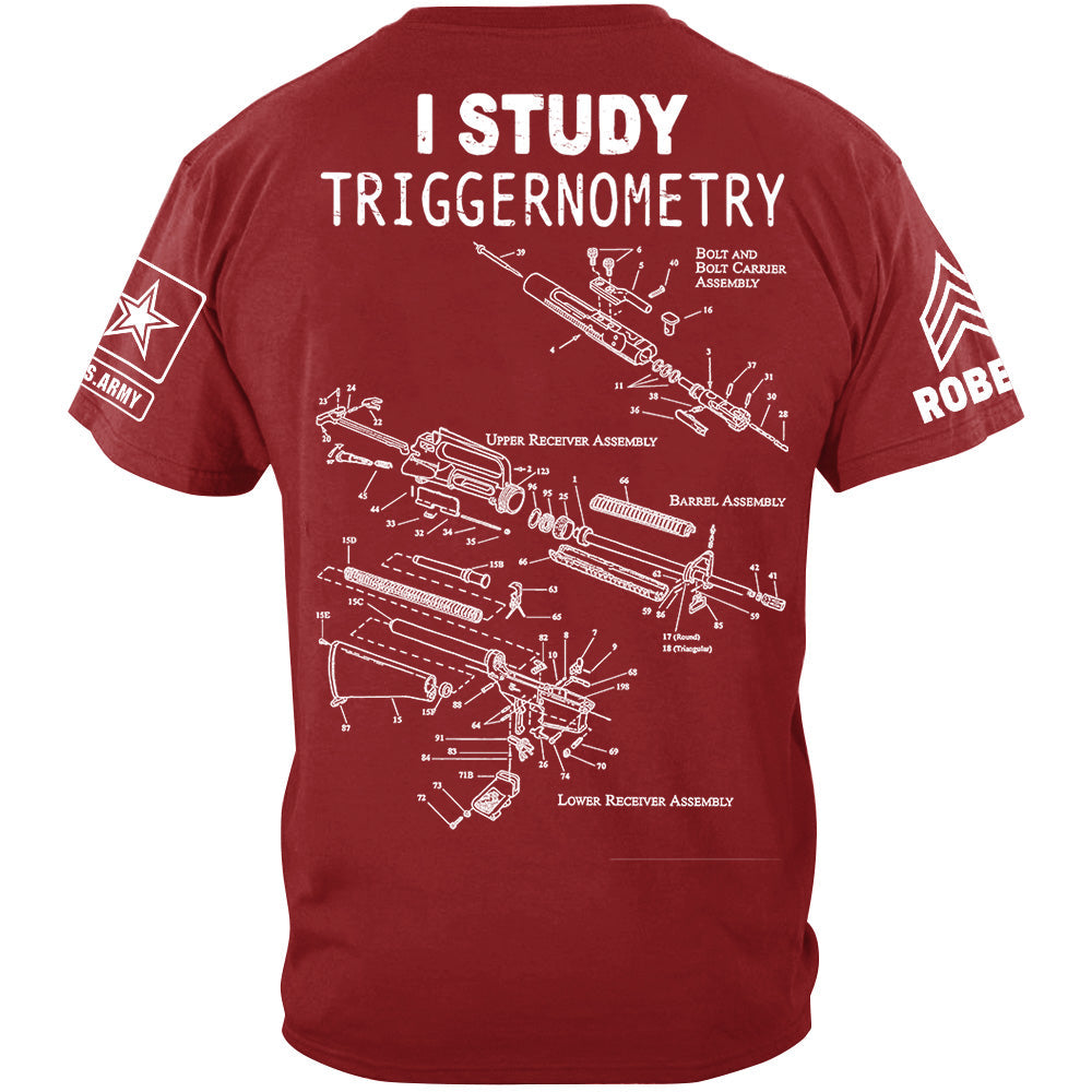 AR-15 Schematic I Study Triggernometry Custom Shirt For Veteran H2511