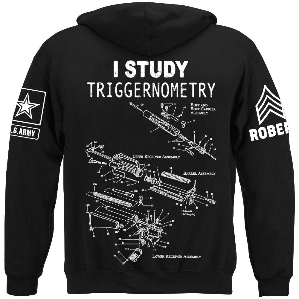 AR-15 Schematic I Study Triggernometry Custom Shirt For Veteran H2511