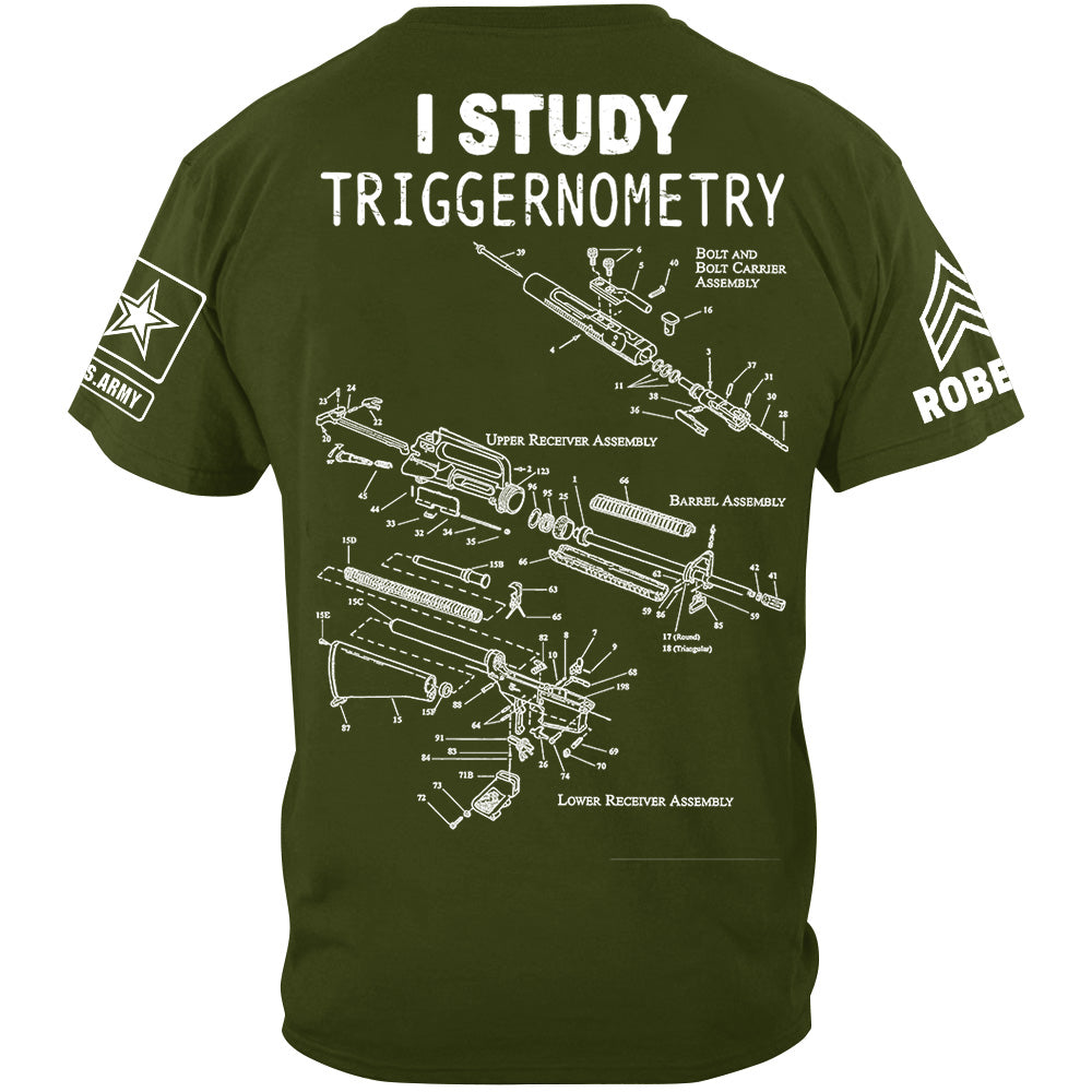 AR-15 Schematic I Study Triggernometry Custom Shirt For Veteran H2511