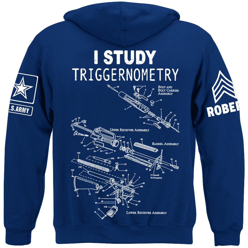 AR-15 Schematic I Study Triggernometry Custom Shirt For Veteran H2511