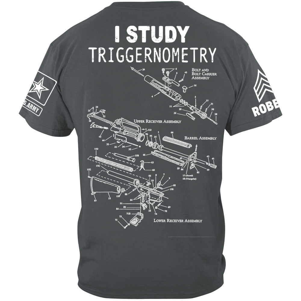AR-15 Schematic I Study Triggernometry Custom Shirt For Veteran H2511