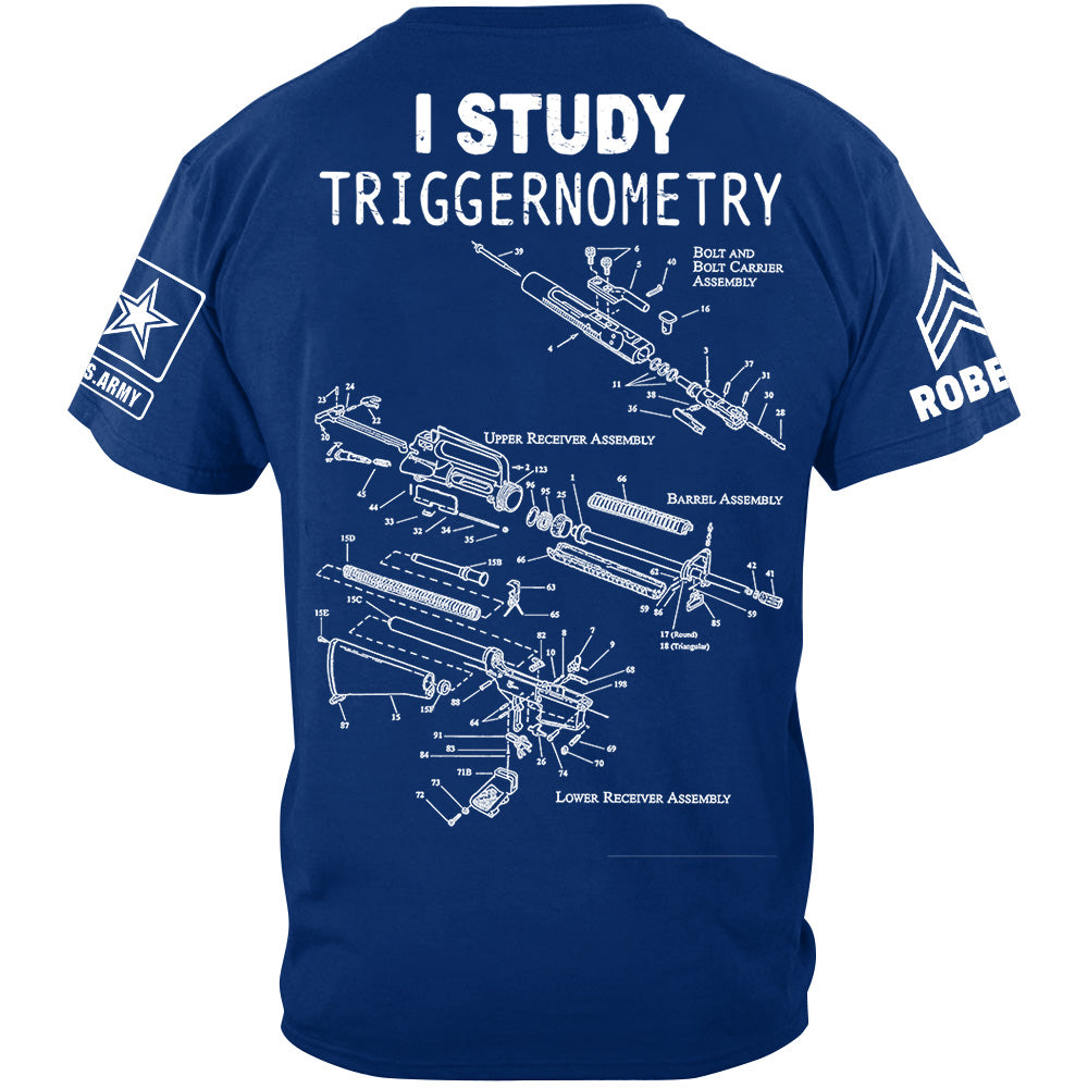 AR-15 Schematic I Study Triggernometry Custom Shirt For Veteran H2511