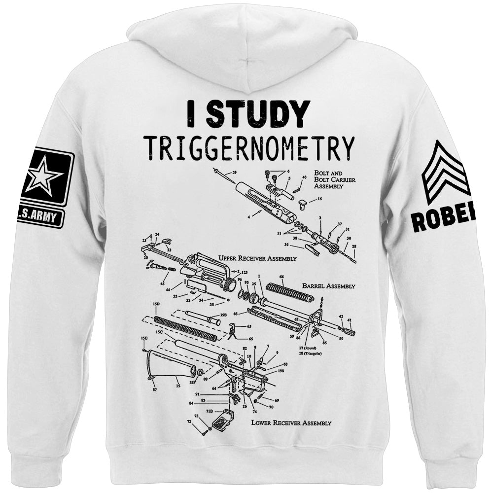 AR-15 Schematic I Study Triggernometry Custom Shirt For Veteran H2511