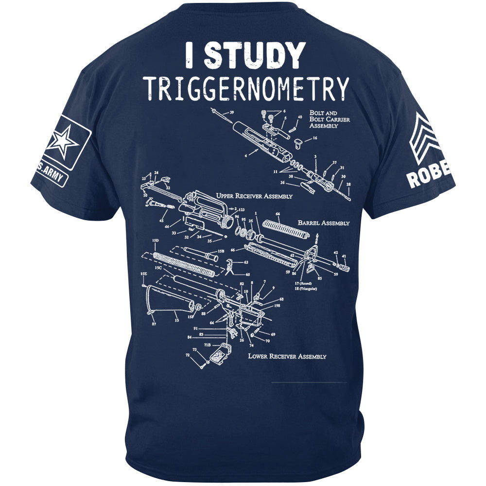 AR-15 Schematic I Study Triggernometry Custom Shirt For Veteran H2511