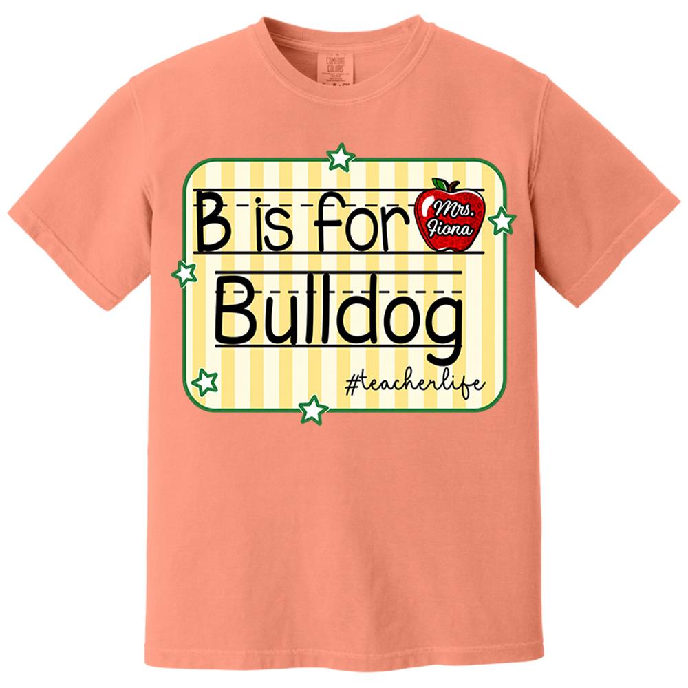 Personalized Retro Stripe School Mascot Custom Apple Name Teacher T-Shirt, Custom Gifts For Teacher Vr2 Nh00