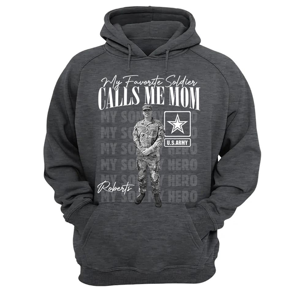 My Favorite Soldier Calls Me Mom Custom Washed Tee Retro Bootleg Shirt For Proud Military Mom Dad Sister Family Member Proud Shirt H2511 Trna