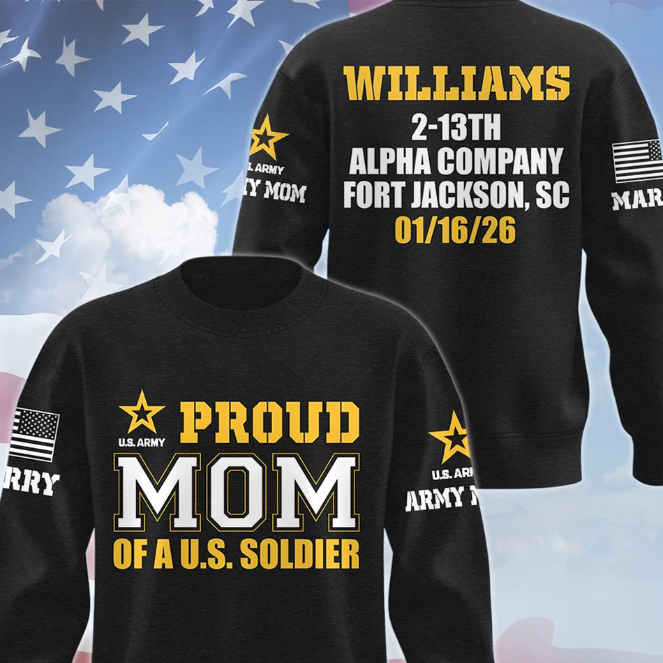 Proud Mom Of A US Soldier All Over Print Shirt Vr3 Custom Recruit Training Unit Designation Shirt For Proud Military Family Graduate Shirt H2511 Trna