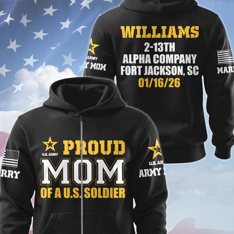 Proud Mom Of A US Soldier All Over Print Shirt Vr3 Custom Recruit Training Unit Designation Shirt For Proud Military Family Graduate Shirt H2511 Trna