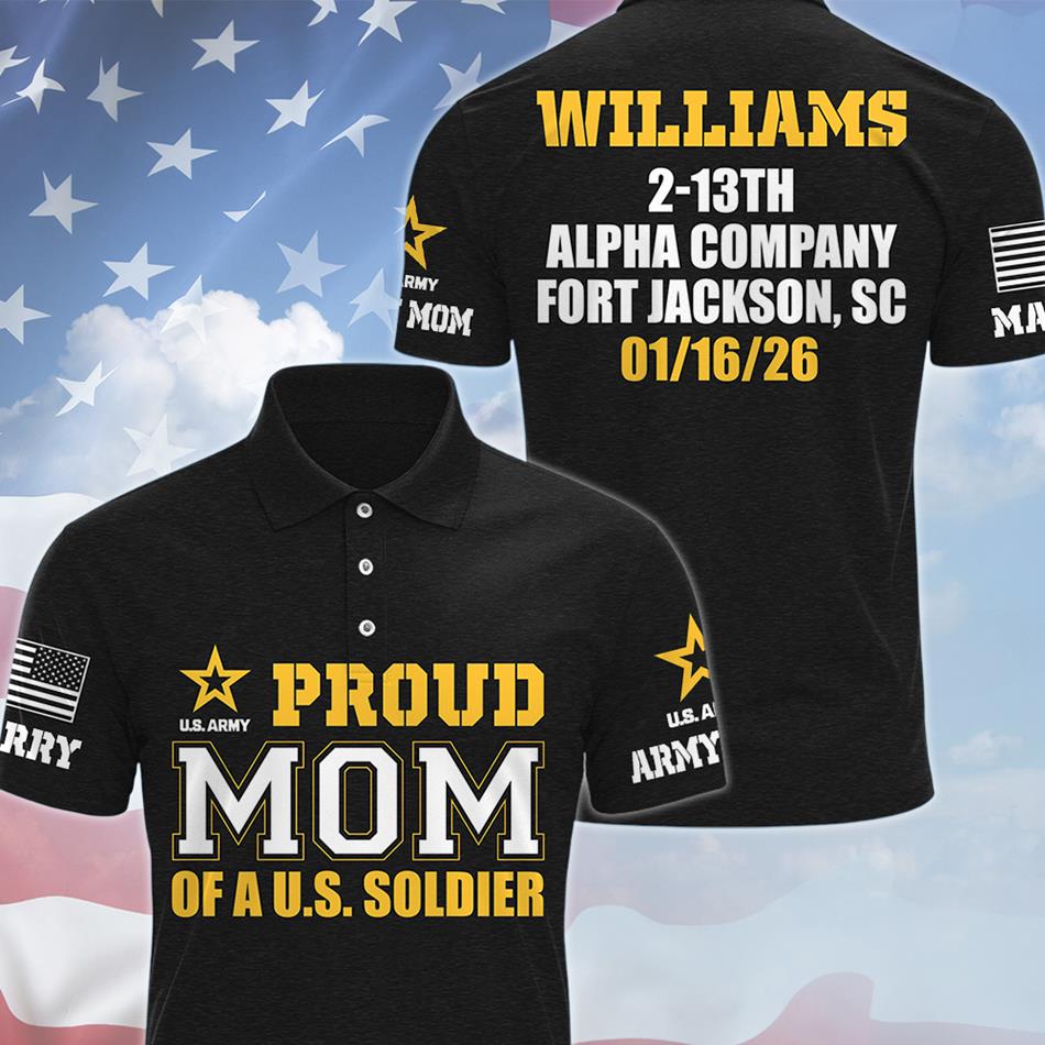 Proud Mom Of A US Soldier All Over Print Shirt Vr3 Custom Recruit Training Unit Designation Shirt For Proud Military Family Graduate Shirt H2511 Trna