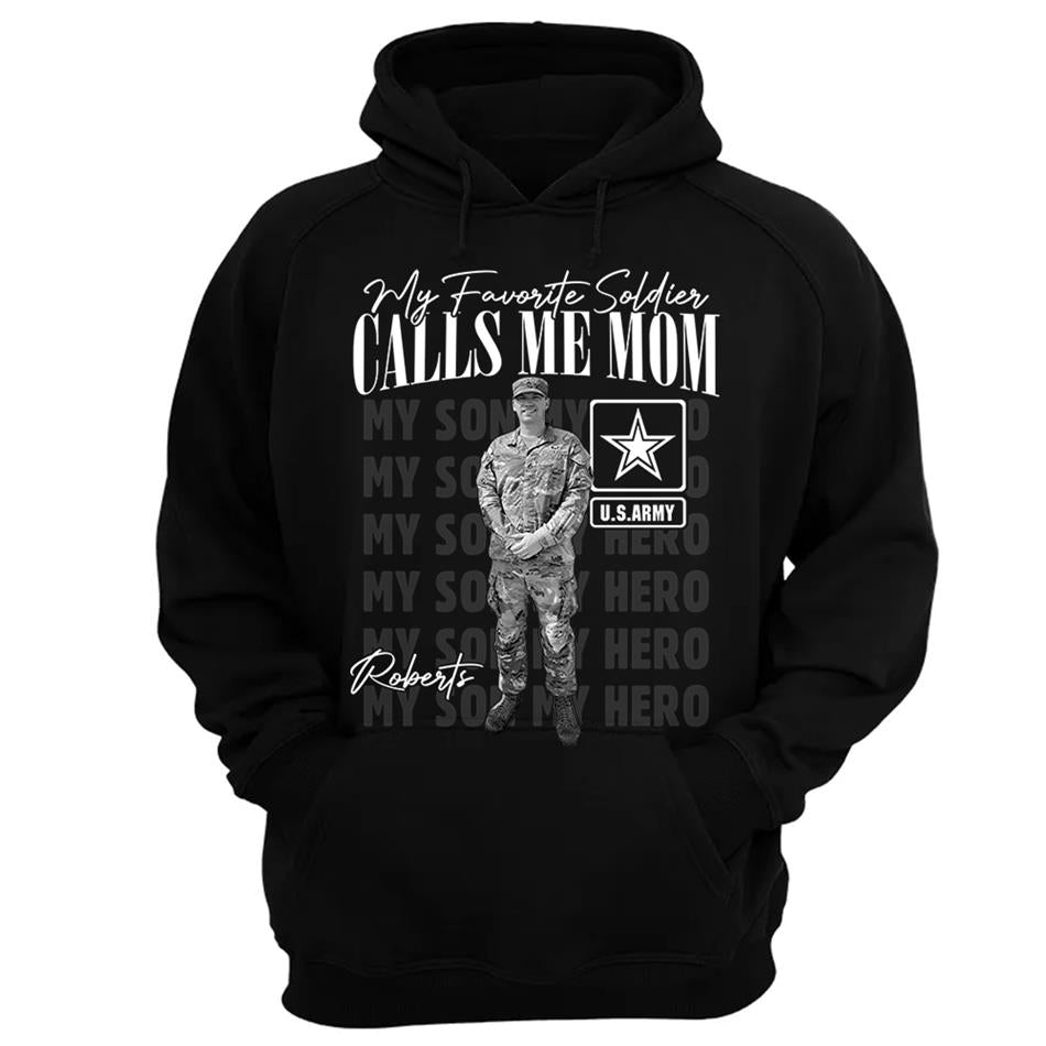 My Favorite Soldier Calls Me Mom Custom Washed Tee Retro Bootleg Shirt For Proud Military Mom Dad Sister Family Member Proud Shirt H2511 Trna