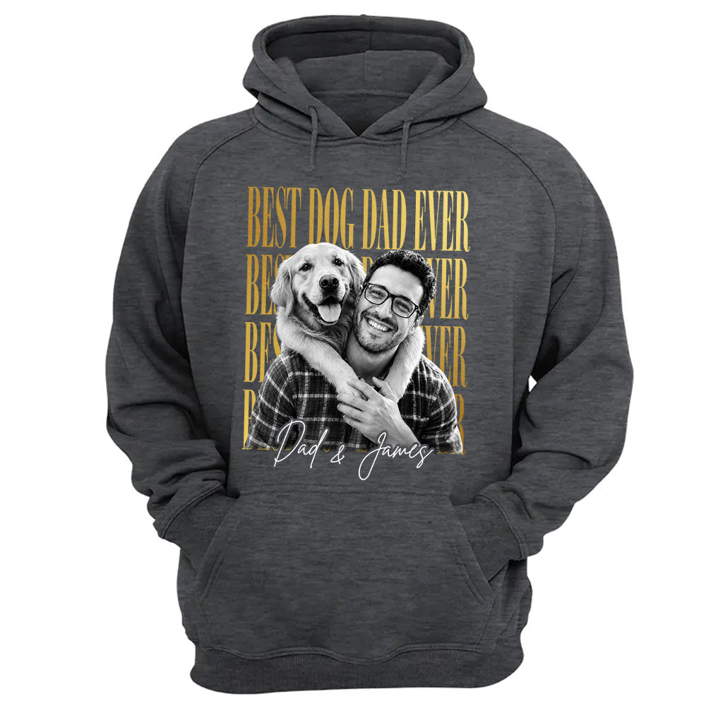 Best Dog Dad Ever, Personalized Shirt, Custom Photo Dad And Dog Gift For Dog Lovers T1807 VH01