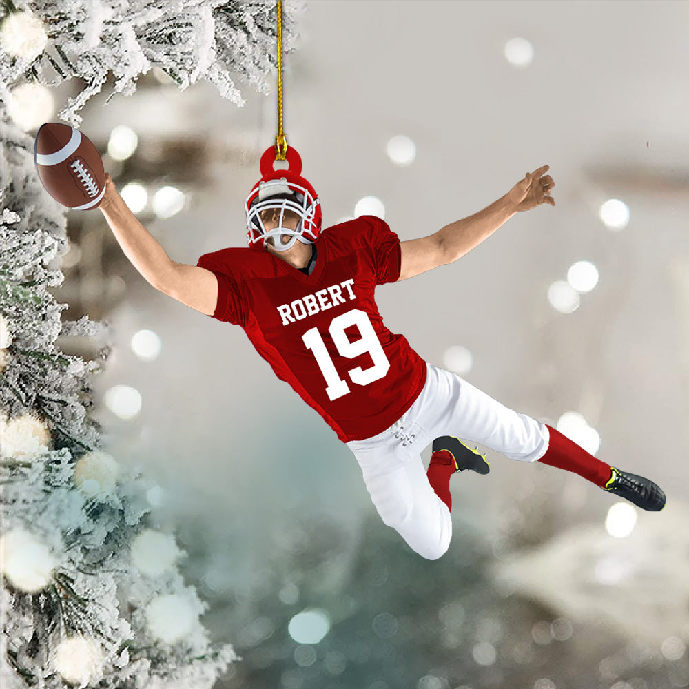 Football Player Christmas Ornament Gifts For Football Player Football Lovers H2511