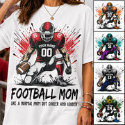 Personalized Football Mom Shirt Like A Normal Mom But Cooler And Louder Gift For Sport Family T1807 Pt99 