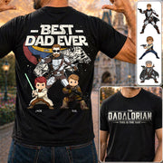 The Dadalorian - Best Dad Ever - Personalized Shirt Gift For Dad Mom Custom Nickname With Kids Na02 Hv01
