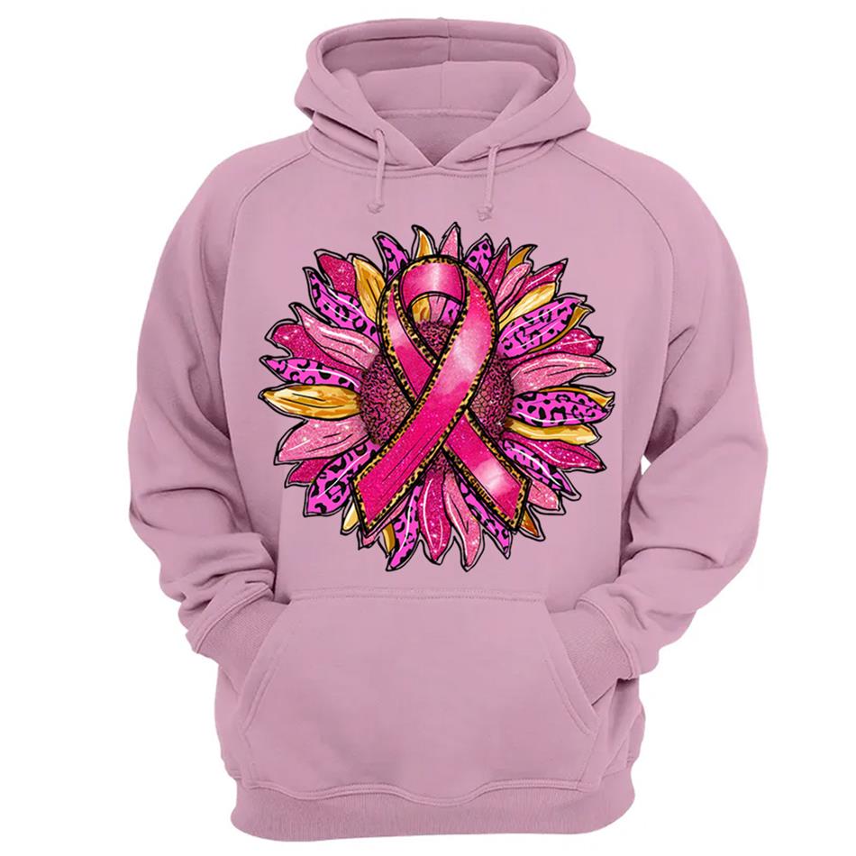 Breast Cancer Awareness Pink Leopard Sunflower Ribbon Shirt H2511 Trna